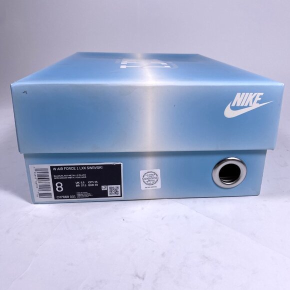 NIKE  x SWAROVSKI Black Retroreflective Crystals Air Force 1 Sneakers - Picture 11 of 11